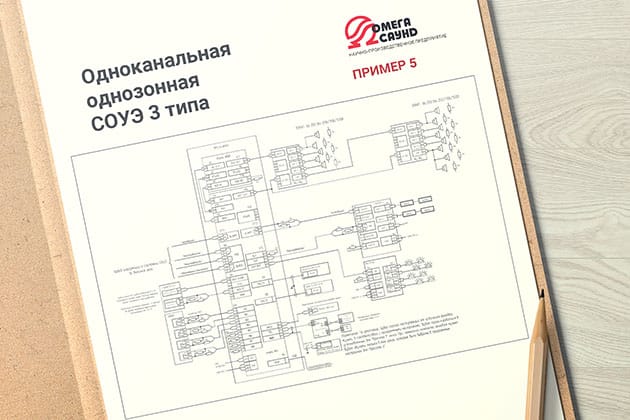 Одноканальная однозонная СОУЭ 3-го типа (пример 5)