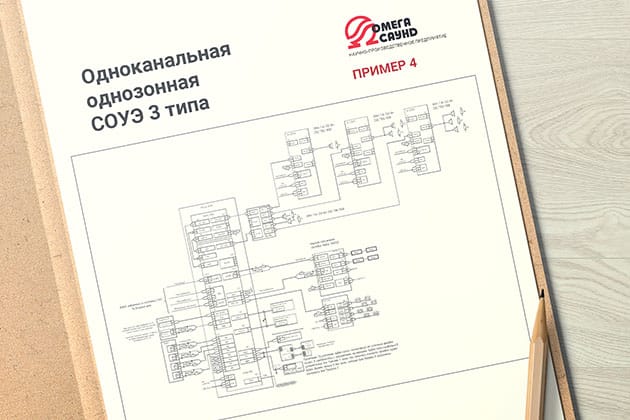 Одноканальная однозонная СОУЭ 3-го типа (пример 4)