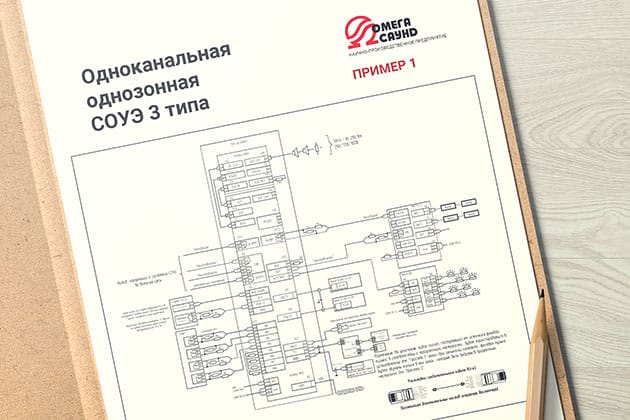 Одноканальная однозонная СОУЭ 3-го типа (пример 1)